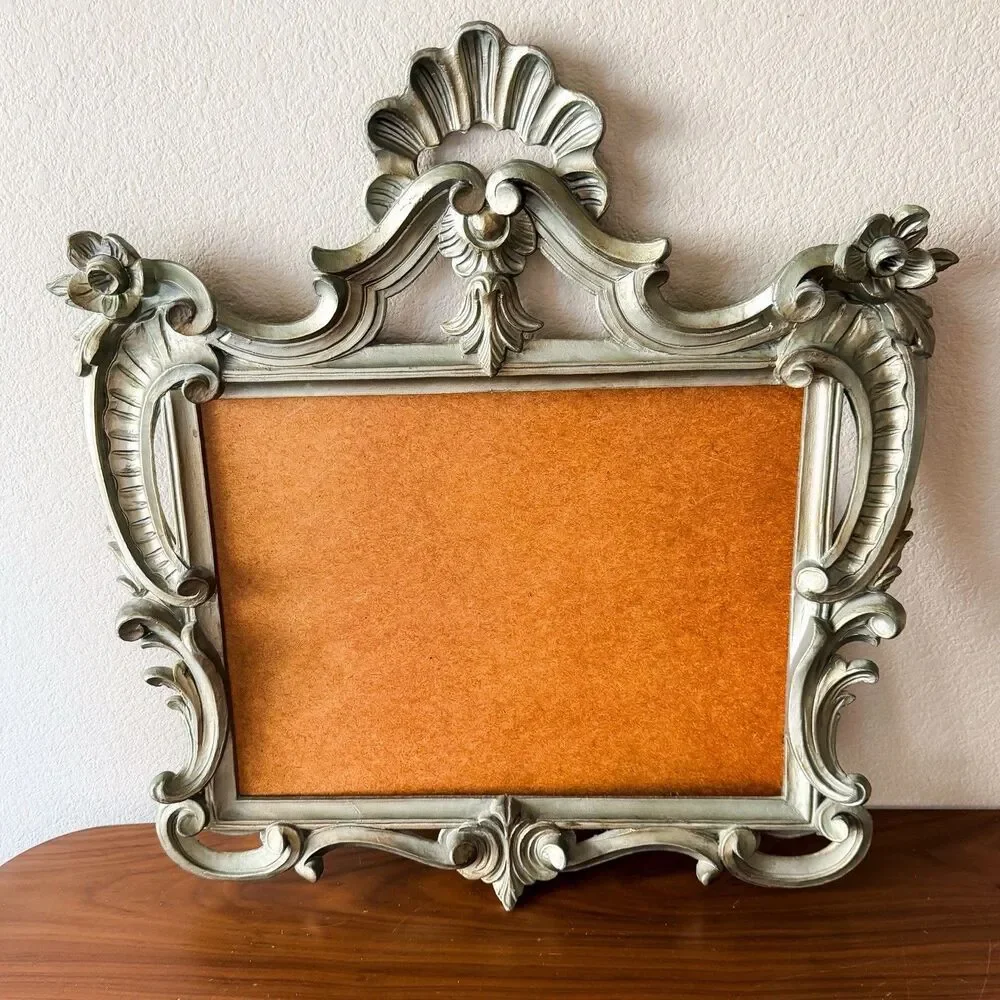 Vintage Italian Florentine Wall Mirror Frame w/ Original Backing No Mirror